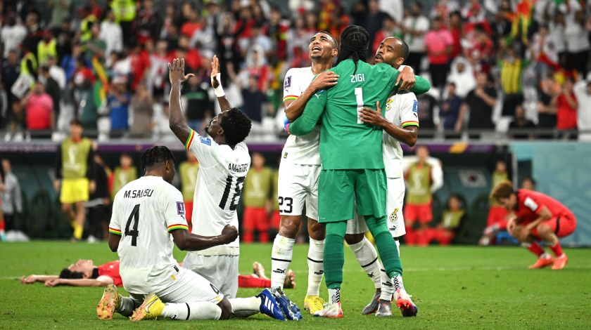 En un partidazo: Ghana se impuso 3-2 a Corea del Sur y definirá su pase a 8vos ante Uruguay