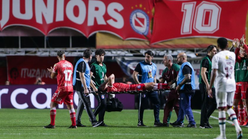 Argentinos Juniors detalló parte médico de Luciano Sánchez tras terrible lesión ante Fluminense