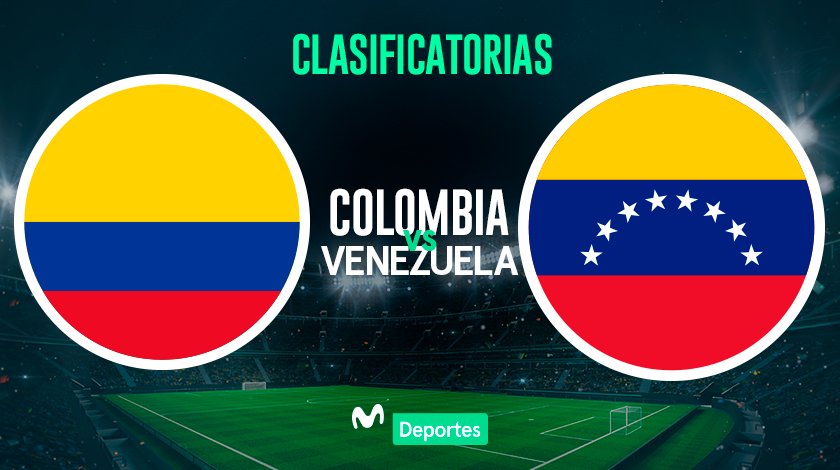 Colombia vs Venezuela EN VIVO: Fecha, hora y canal de transmisión para el partido por las Clasificatorias