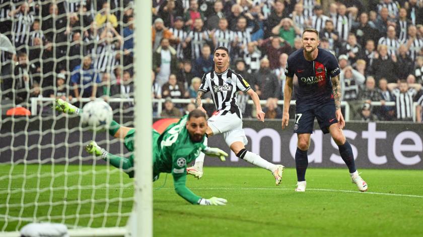 Exhibición en St' James Park: Newcastle apabulló 4-1 al PSG por la 2da fecha de la Champions League