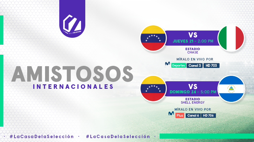 Selección Venezuela EN VIVO: horarios y dónde ver los amistosos en TV y ONLINE