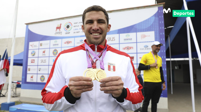 Nicolás Pacheco se consagró con 3 medallas de oro en el Sudamericano de Tiro Lima 2024