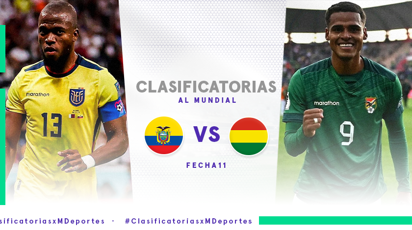 Ecuador vs Bolivia: fecha, hora y dónde ver EN VIVO el duelo por la fecha 11 de las Clasificatorias