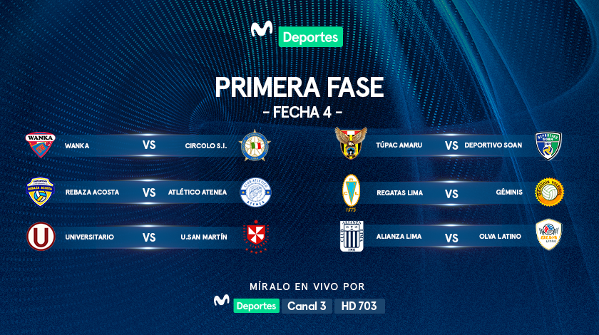 Liga Peruana de Vóley 2024/25 EN VIVO por MOVISTAR DEPORTES: fixture confirmado y horarios de la cuarta fecha