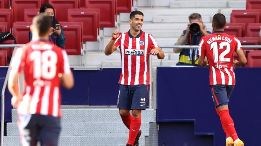 Debut perfecto: Luis Suárez anotó dos goles en la victoria del Atlético de Madrid (VIDEO)