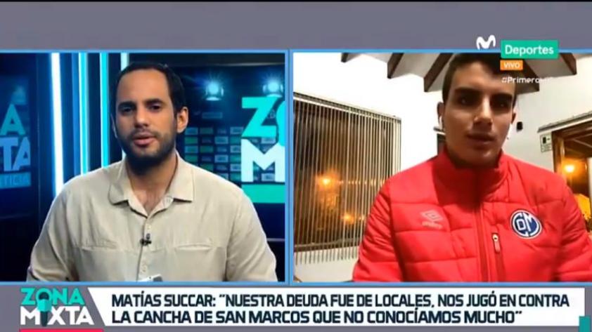 Matías Succar en Zona Mixta: "Estoy muy agradecido con las palabras de Gareca, me motivaron a trabajar más duro"