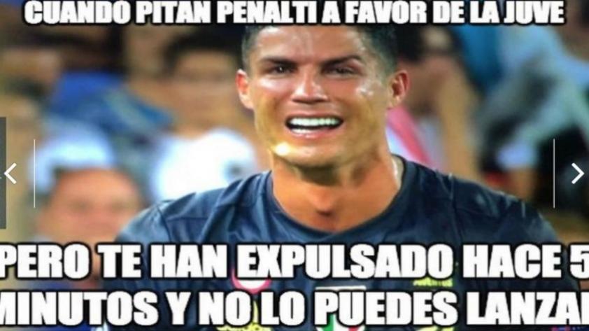 Cristiano Ronaldo fue víctima de un ataque de memes tras su expulsión en Champions League (FOTOS)