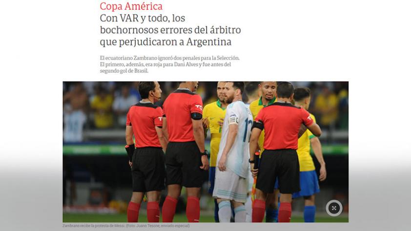 Con el VAR como protagonista: así informó prensa argentina sobre la eliminación de la Copa América (FOTOS)