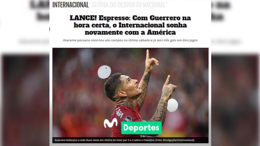 El '9' de América: así informó la prensa internacional el doblete de Paolo Guerrero con el Inter en la Copa Libertadores (FOTOS)
