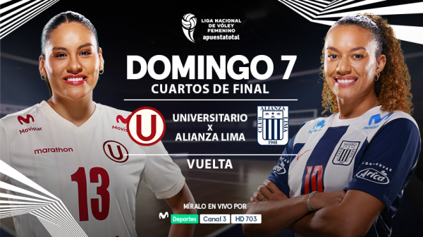 Alianza Lima y Universitario se enfrentarán nuevamente en el partido de vuelta de los cuartos de final de la Liga Nacional Superior de Vóley.