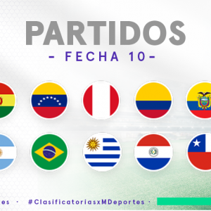 Este martes 15 de octubre se jugarán los partidos correspondientes a la décima fecha de las Clasificatorias Sudamericanas 2026.