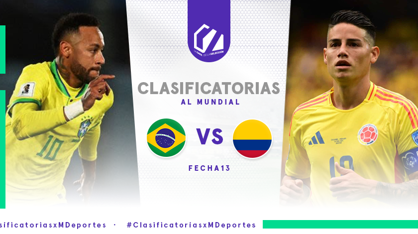 Brasil y Colombia se enfrentarán en un partido crucial por las Eliminatorias Sudamericanas rumbo al Mundial de Estados Unidos, Canadá y México 2026.